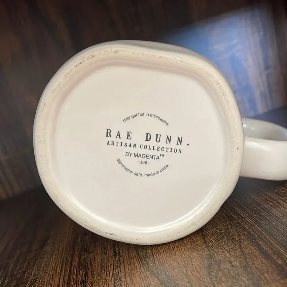 Rae Dunn Getting Fit Mug - Dishwasher and Microwave Safe.